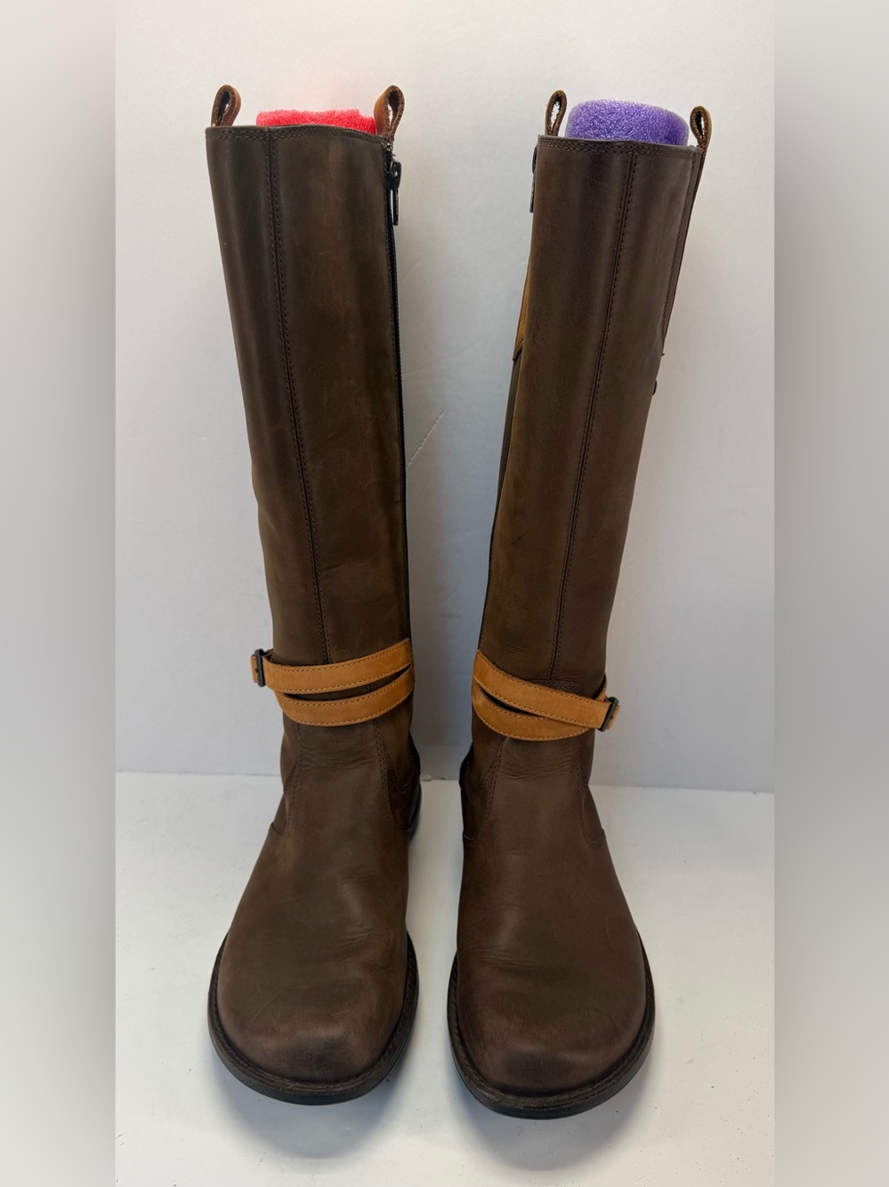 Merrell Captiva Buckle Down waterproof Dark Brown Knee high Leather Boots size 7 - Picture 6 of 14
